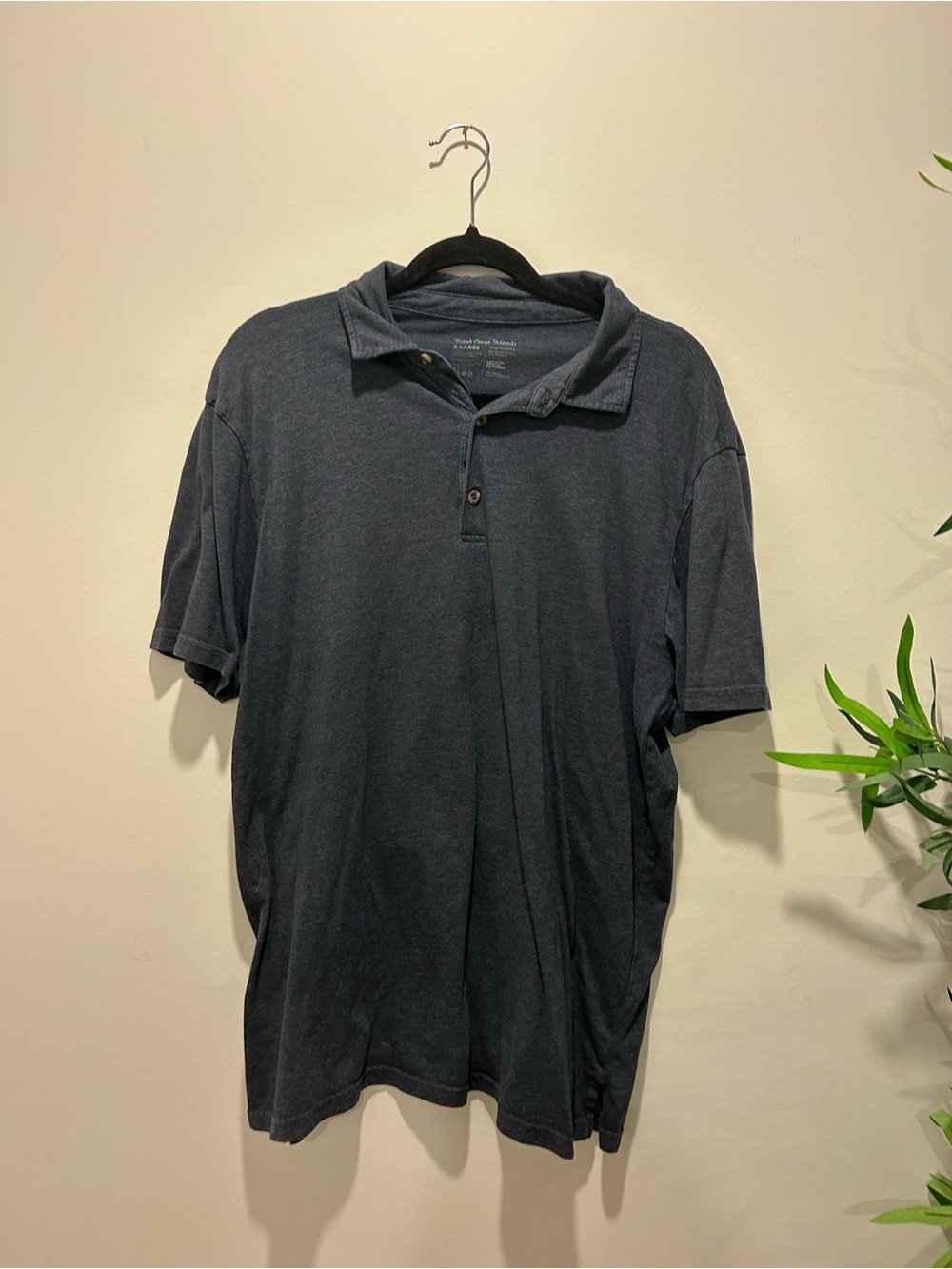 Men's Dark Blue Short-Sleeve Polo Shirt